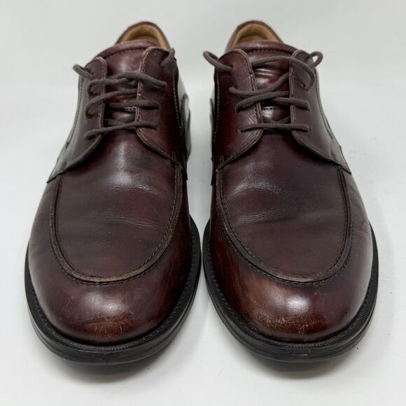 Ecco Helsinki Derby Shoes Mens 9 - 9.5 EU 43 Brown Leather Apron Toe Lace Up - Picture 5 of 14